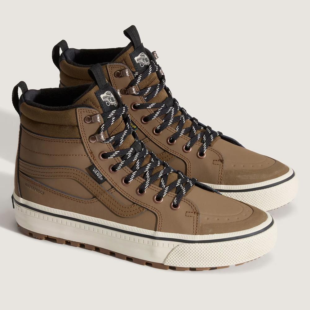 Pánské boty Vans SK8-Hi Waterproof Insulated VN000DAQ91K1 - hnědé