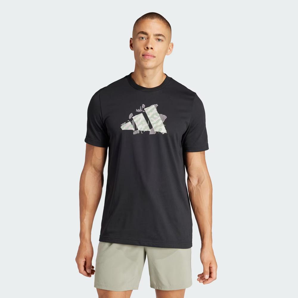Tričko adidas Aeroready Tennis Logo Slam Graphic IS2419 - černé