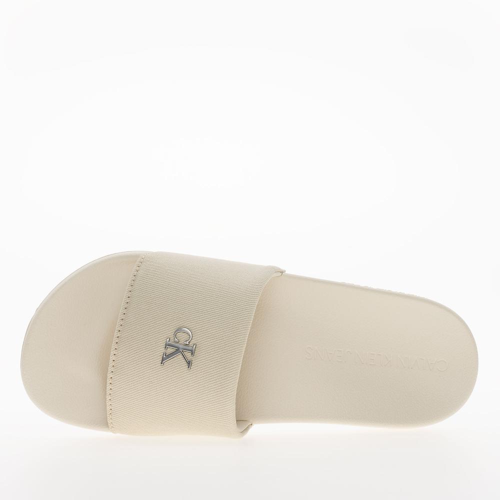 Žabky Calvin Klein Slide Monogram Hardware YW0YW01713-AEO - bílé