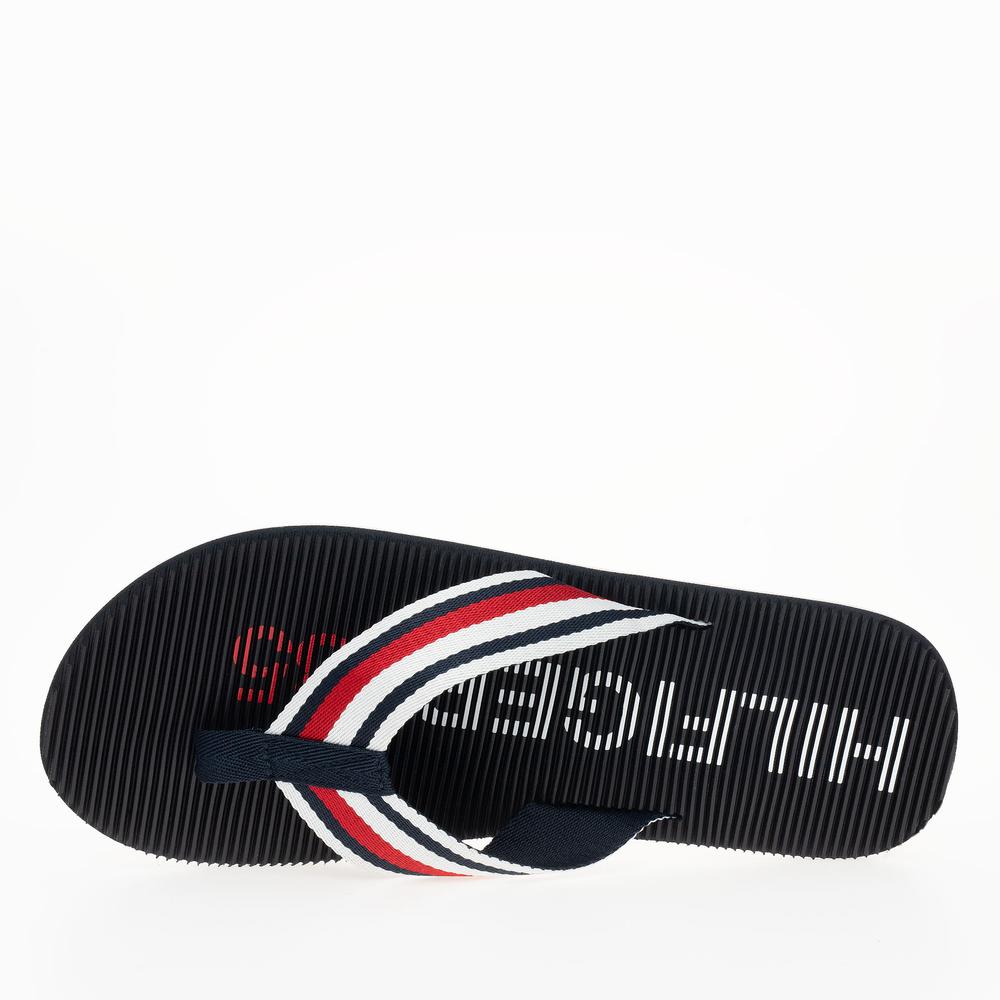 Žabky Tommy Hilfiger Massage Footbed Oly Beach Sandal FM0FM05025-DW5 - tmavě modrě