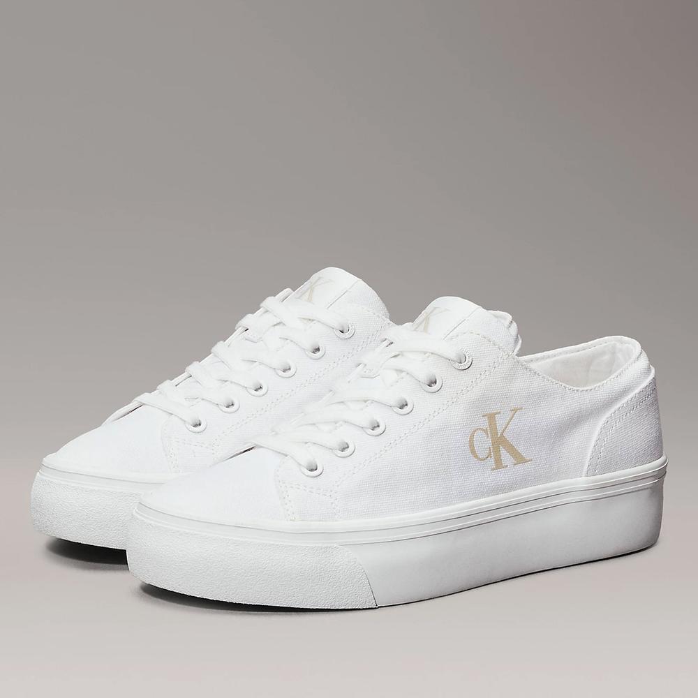 Boty Calvin Klein Vulc Flatform Low CV MG YW0YW01763-01W - bílé