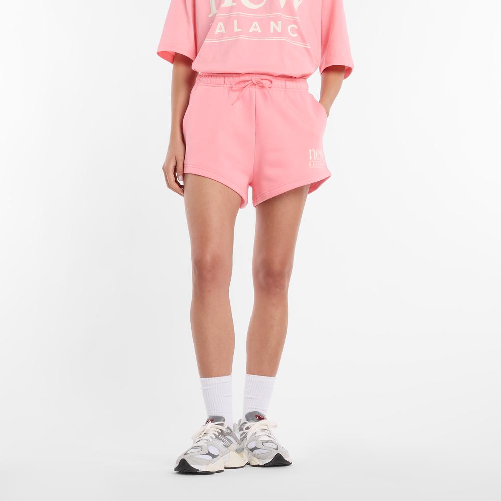 Dámské šortky New Balance WB61Y80AAA6 - růžové