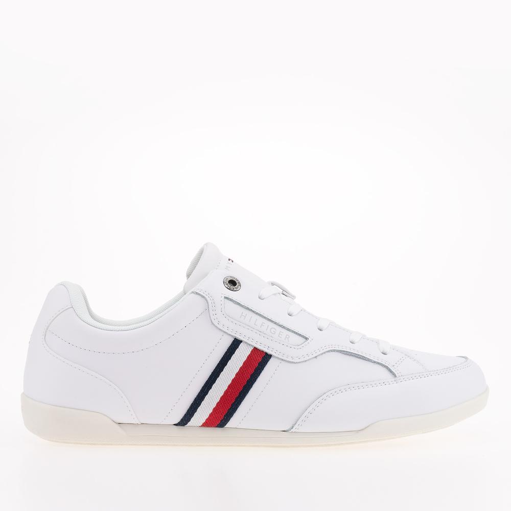 Boty Tommy Hilfiger Classic LO Cupsole Leather FM0FM04277-YBR - bílé