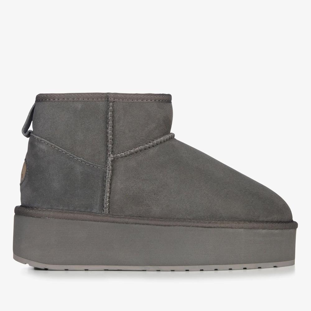 Boty Emu Australia Stinger Micro Flatform W13082CHAR - šedivé