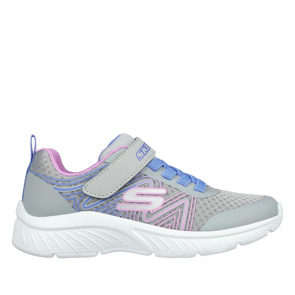 Dětské boty Skechers Microspec Plus Swirl Sweet 303535LGYMT - šedivé
