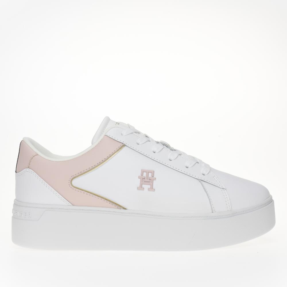 Boty Tommy Hilfiger Platform Court FW0FW07910-0LB - bílé