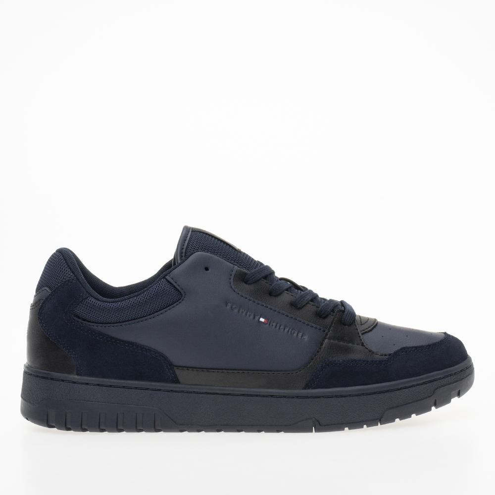 Boty Tommy Hilfiger Basket Core Lth Mix Ess FM0FM05058-DW5 - tmavě modrě