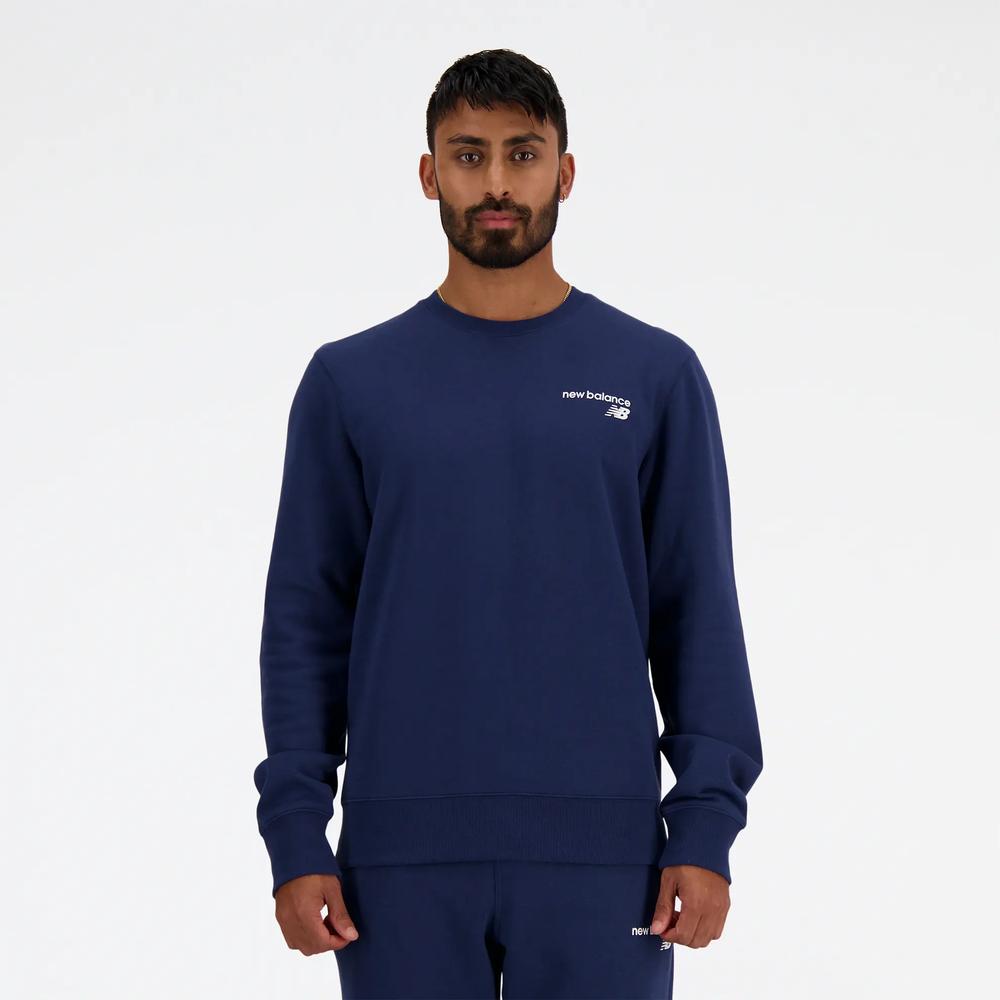 Sportovní mikina New Balance MT03911NNY - tmavě modrě