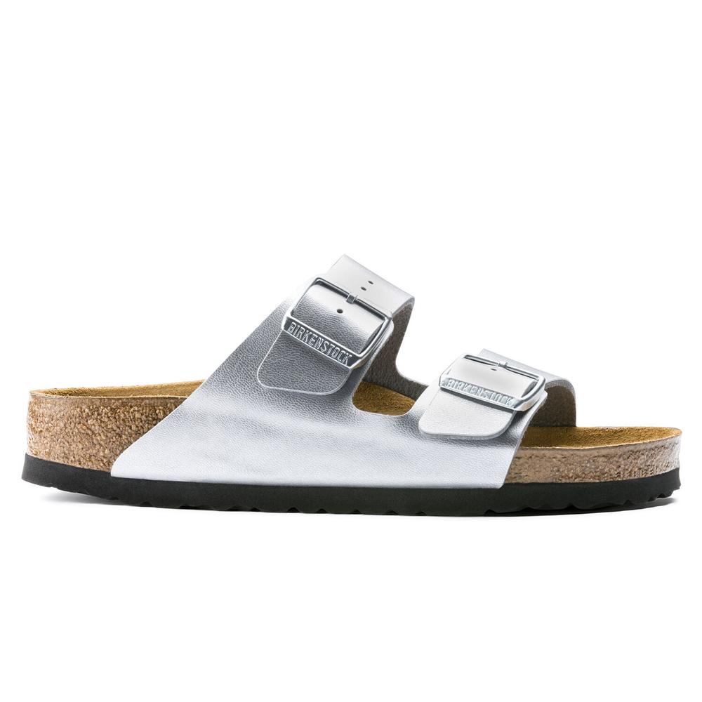 Žabky Birkenstock Arizona Birko-Flor 1012283- stříbně