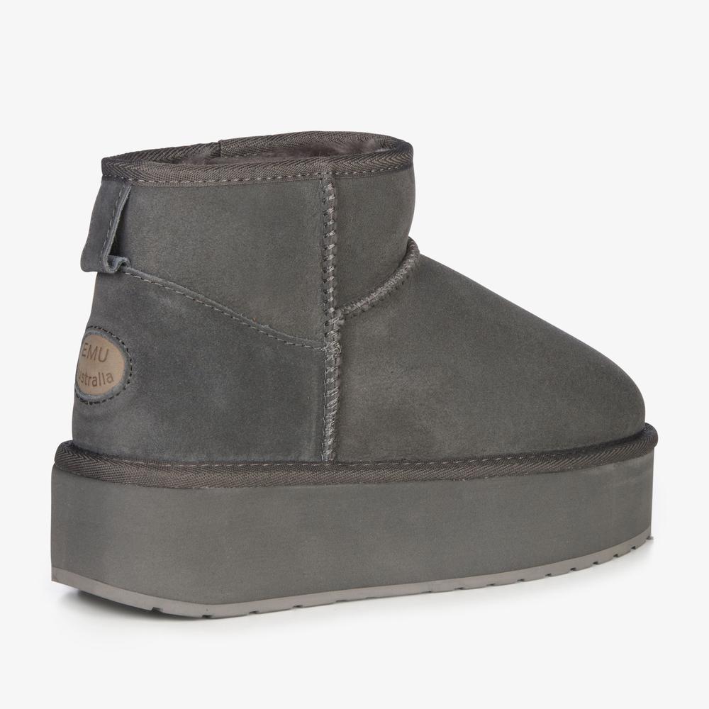Boty Emu Australia Stinger Micro Flatform W13082CHAR - šedivé