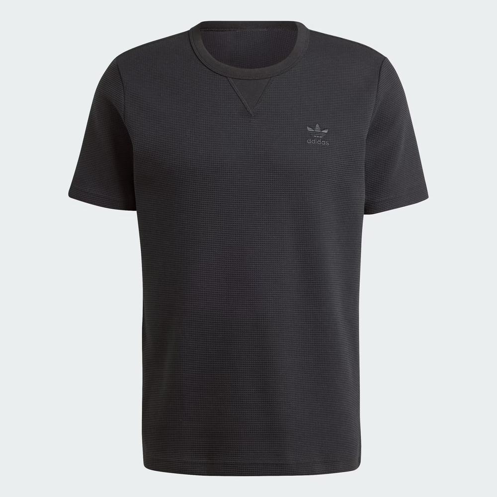 Tričko adidas Originals Trefoil Essentials Waffle IW5804 - černé