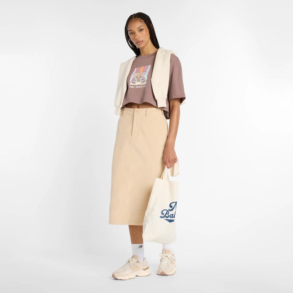 Dámské tričko New Balance WT53904EAS - hnědé